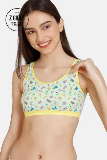 Buy Zivame Girls Double Layered Non Wired Full Coverage Bralette - Looney Blue